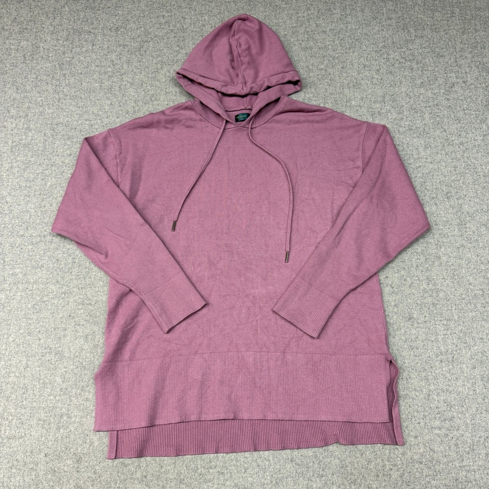 Tek Gear | Hooded Sweater | Size L | Mauve Purple | High-Low Hem Drawstring Knit